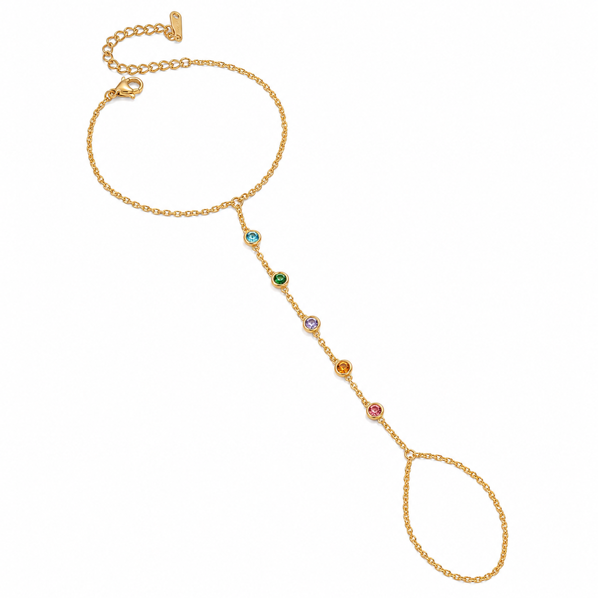 Color Stone Hand Chain
