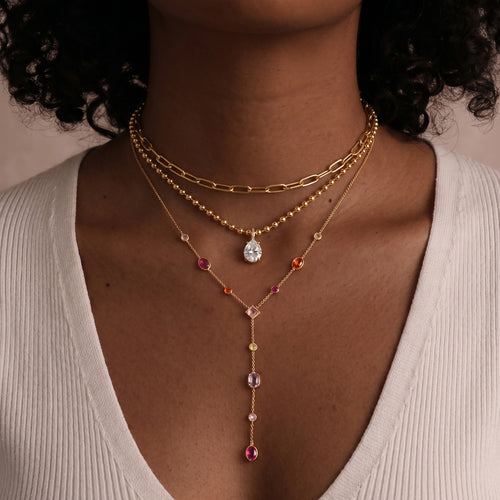 Colorful Y Necklace