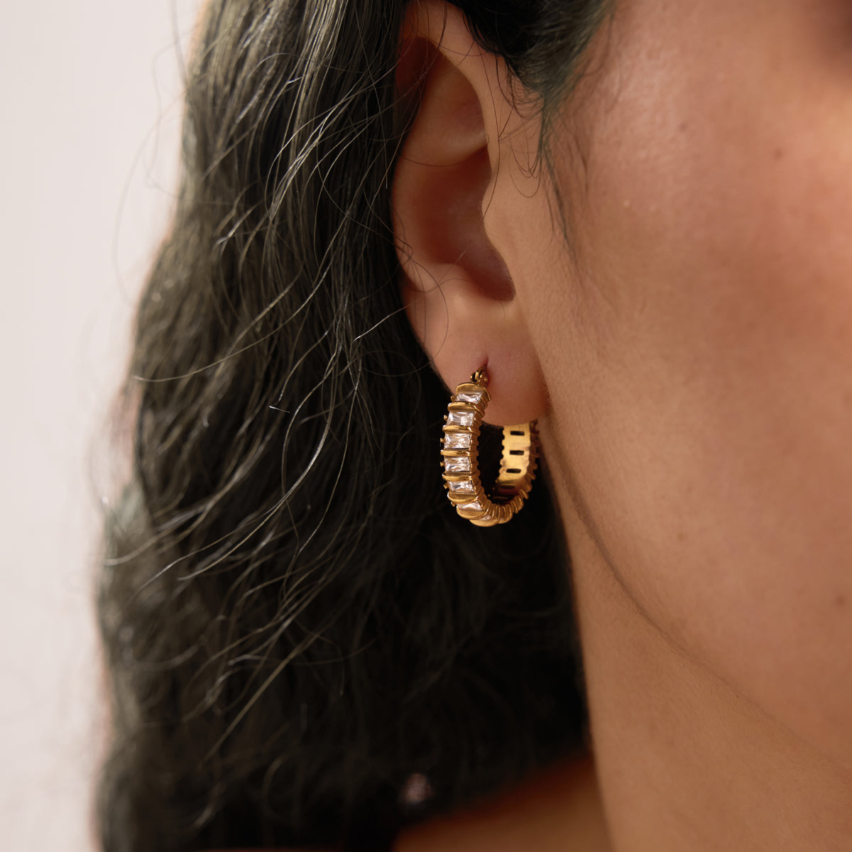 Crystal Hoop Earrings