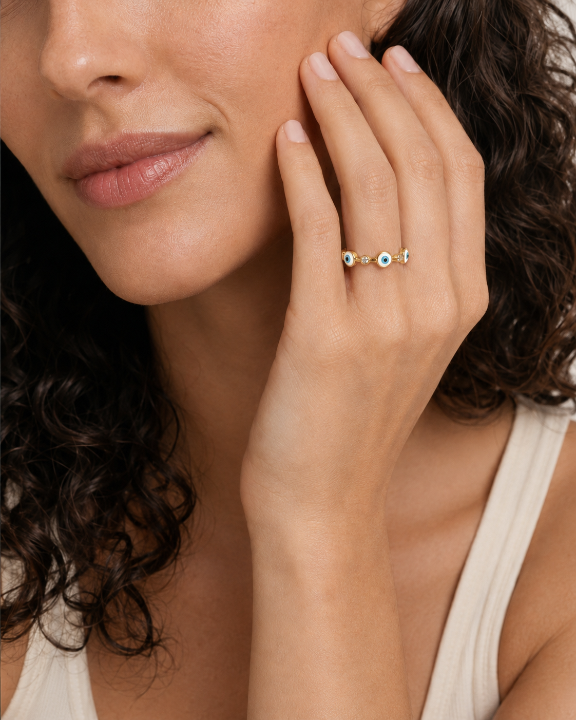 Evil Eye Crystal Ring