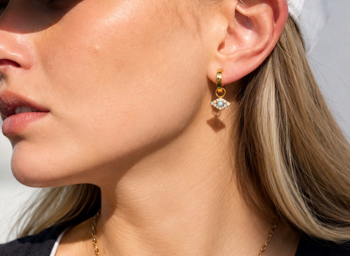 Evil Eye Drop Earrings