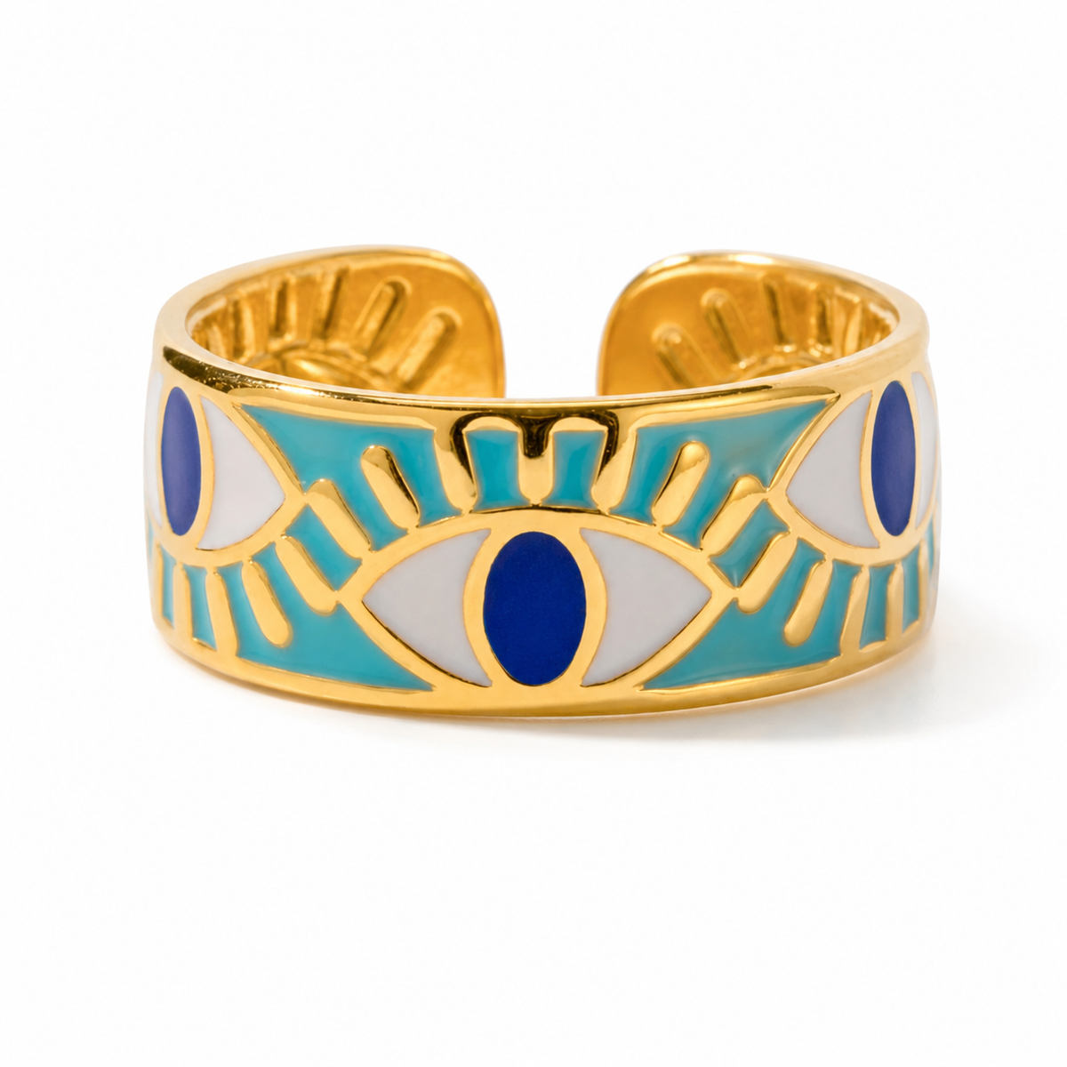 Evil Eye Enamel Ring