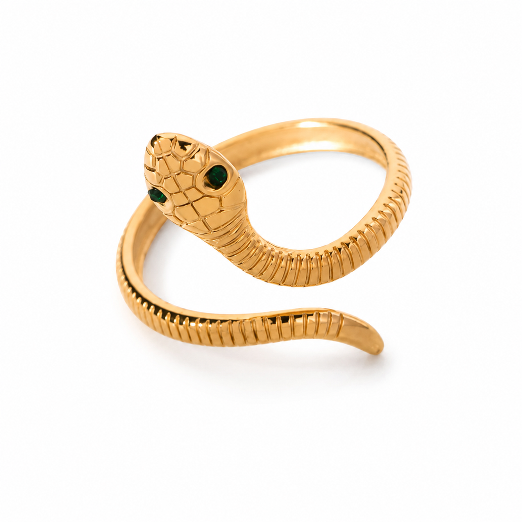 Green Eye Snake Ring