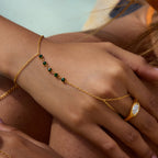 Green Stone Hand Chain