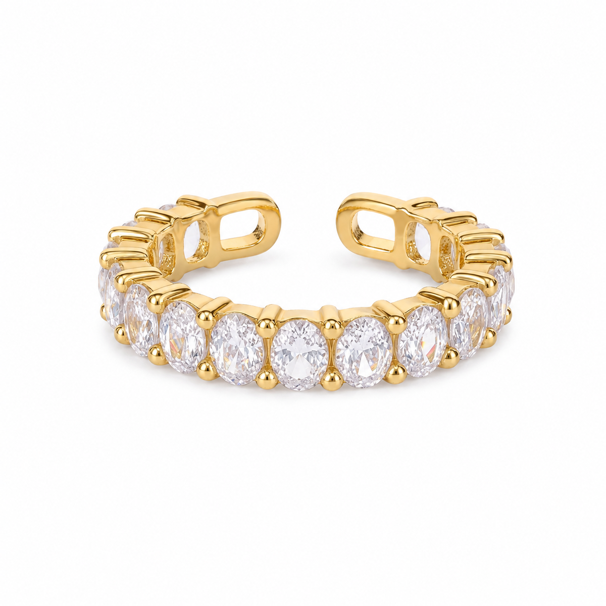 Oval Crystal Ring