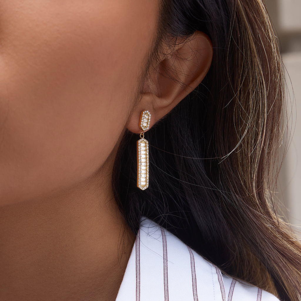 Rhinestone Drop Earrings
