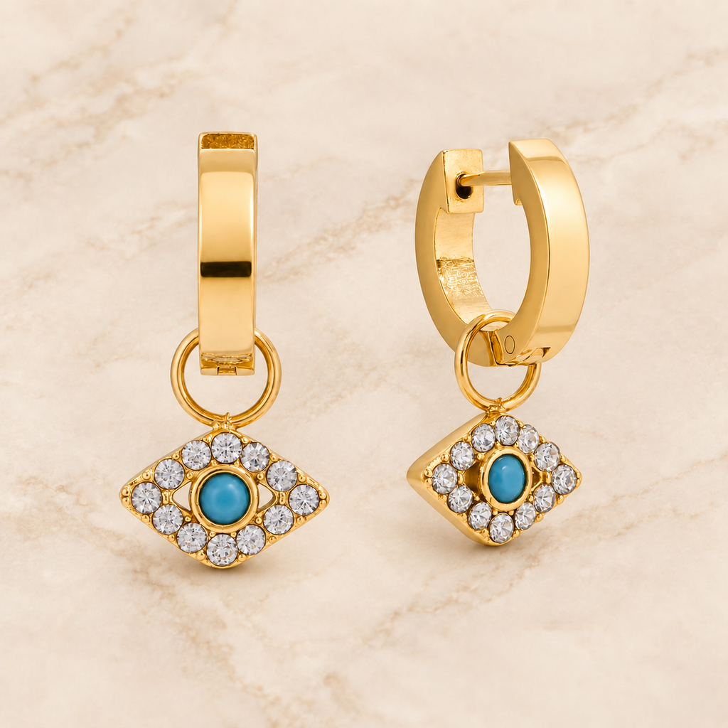 Evil Eye Drop Earrings
