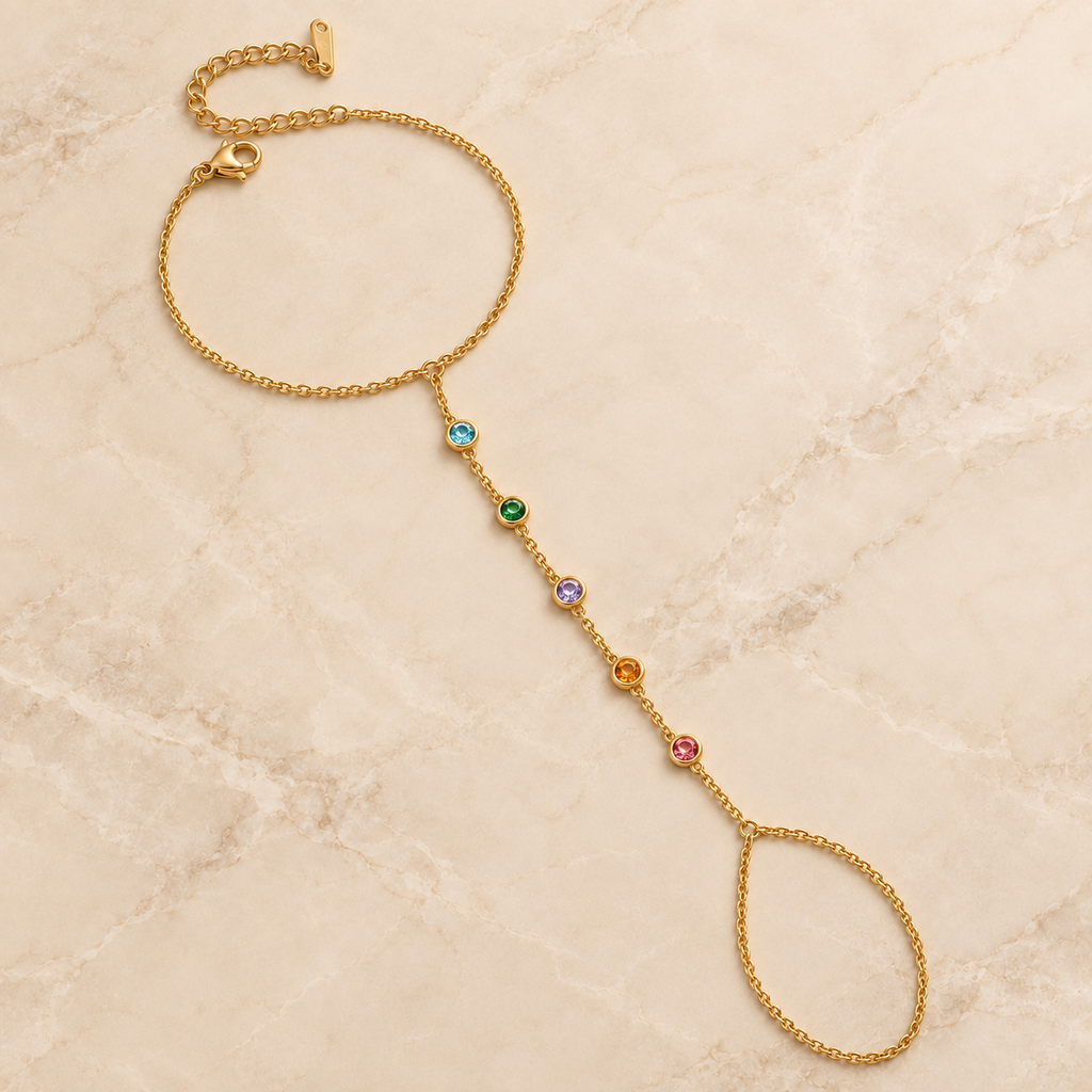 Color Stone Hand Chain