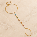 Color Stone Hand Chain