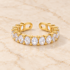 Oval Crystal Ring