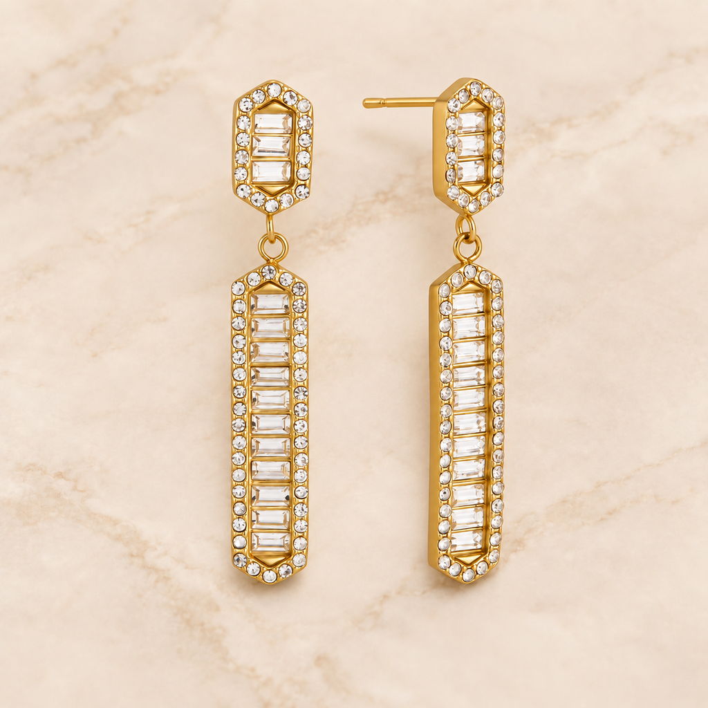 Rhinestone Drop Earrings