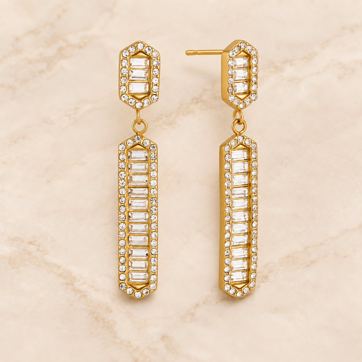 Rhinestone Drop Earrings