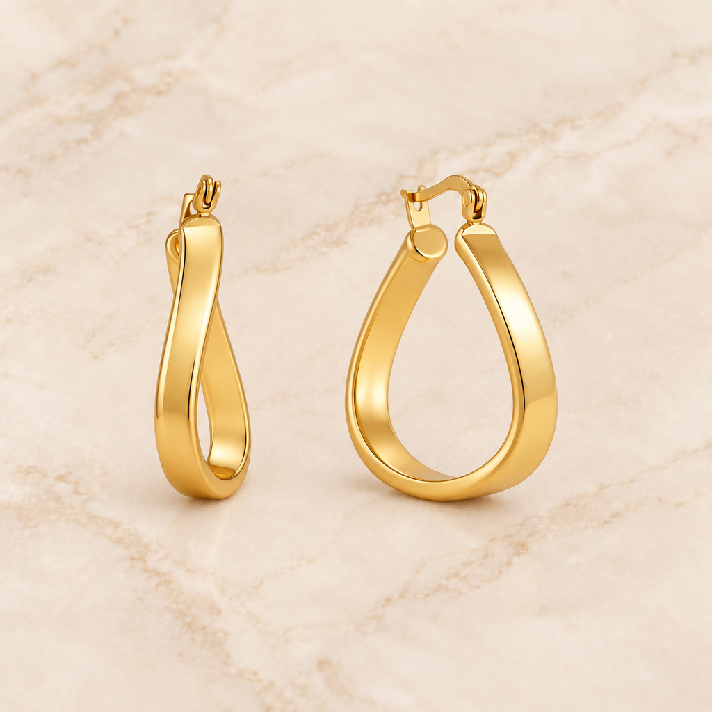U-Shaped Hoop Earrings