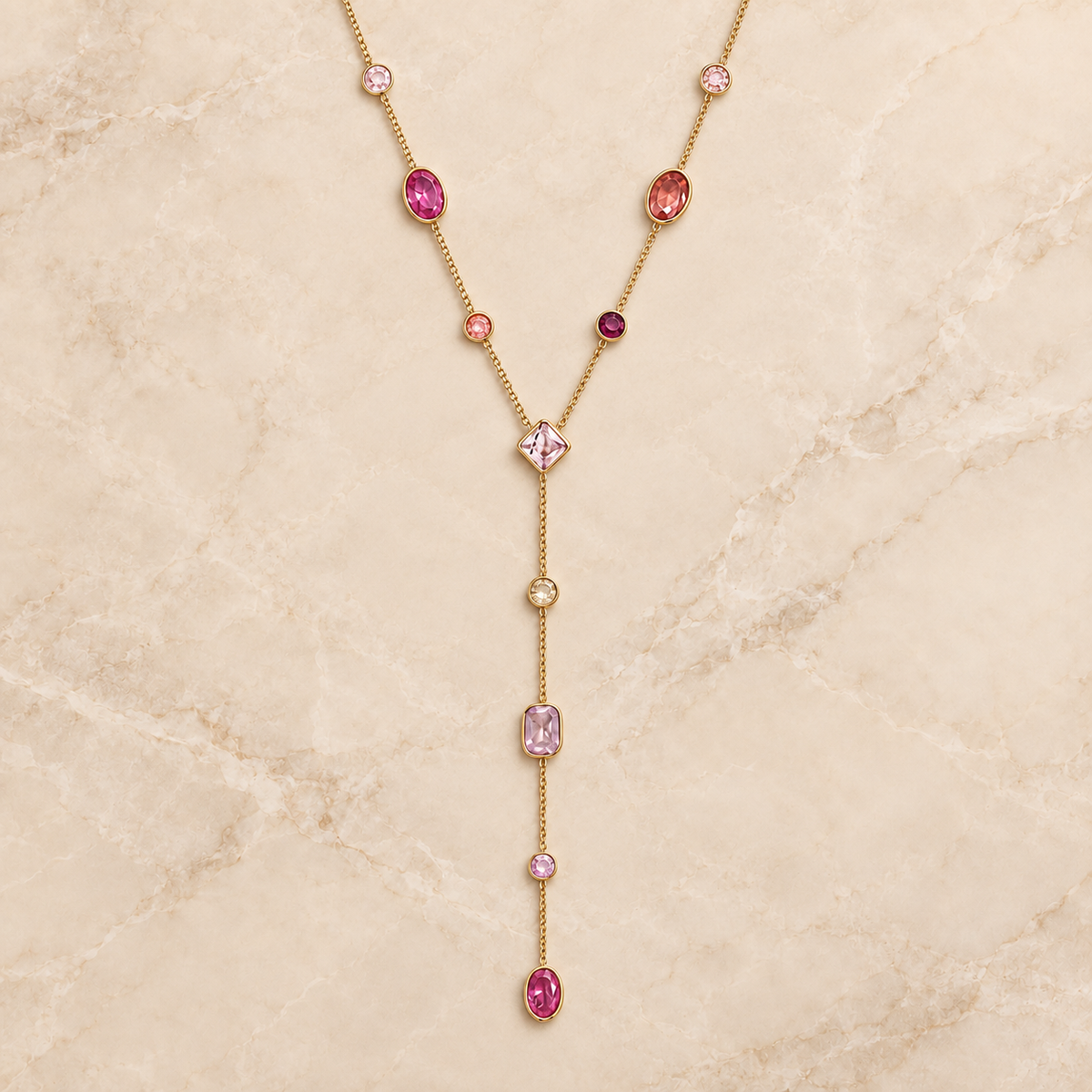 Colorful Y Necklace
